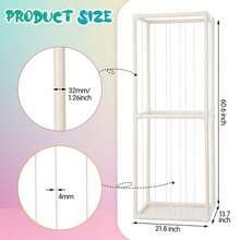 Multi Purpose Toy Zoo Storage Cabinet With Elastic Band Holder For Stuffed Animals Plush Toy Organizer Nursery Bedroom Playroom Furniture Easy Assembly White Durable ABS - trắng - Xem 6