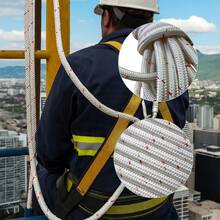 Corda de Bombeiro NR18 12mm para Resgate Técnico 55 Metros - Branco - Visão 2
