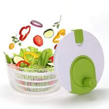 4qt Salad Spinner Vegetable Dryer - Green Glaze, 6.54in Height, 1.55lb Weight - 預設 - 查看 3