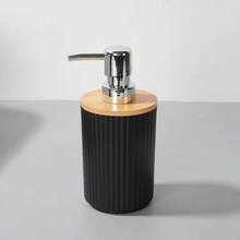 Juego de baño de lujo de estilo europeo de 4 piezas Tapa de bambú y ecológica con dispensador de jabón de plástico - blanco - Ver 10