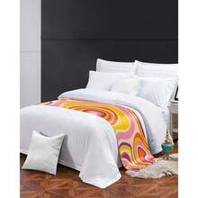 Abstract Marble Bed Runner Scarf King Size Luxury Bed Throw Runners Scarves For Twin Full Queen King Foot Of Bed Bedroom Hotel Wedding Room Decoration Modern Rainbow Colorful Marbling 94x20 - Texturesab9338 - View 3