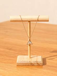 1 kệ trưng bày trang sức bằng gỗ, băng đô, phụ kiện tóc, vòng tay, giá đựng đồ trang trí nhỏ - Màu gỗ - Xem 7