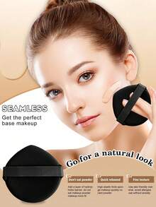 55PCS Makeup Tools Set Including:1pc Multi-Functional Zipper Toiletry And Cosmetic Bag Waterproof+3PCS Triangle Powder Puffs+3PCS Mini Air Cushion Powder Puffs+3PCS Air Cushion Powder Puff+1pc Hairband+2PCS Hand Bowl Strap+2PCS Facial Cleansing Sponges+2PCS Makeup Brush Cleaning Tools+1pc Facial Ice Compress+1pc Silicone Soft Hair Facial Tool,Giveaways,Professional Makeup Brushes,Complete Makeup Set - Black - View 6