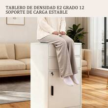 Archivero Para Oficina 3 Gavetas Metalico Economico Conllave - Blanco - Ver 7