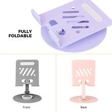 EIGIIS Tablet Stand For Desk, 360° Swivel For IPad Holder, Aluminum Adjustable Tablet Holder, Compatible With IPad Pro/Air/Mini And More - Multicolor - View 9