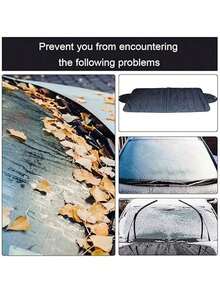 غطاء حماية زجاج السيارة من الثلج والجليد، غطاء أمامي وخلفي للزجاج، واقي من الثلج والأوراق، حماية من الشمس، مقاوم للغبار والصقيع والثلج، غطاء زجاجي، اكسسوارات خارجية للسيارة - مصنوع من قماش أكسفورد مقاوم للرياح والأشعة فوق البنفسجية، مناسب للسيدان وال-SUV والشاحنات والمركبات العامة، وحماية داخلية من أشعة الشمس. - متعدد الألوان - مشاهدة 8