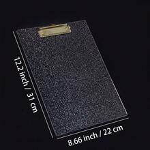 A4 Size (8.6 X 12.2 Inches) Acrylic Fashionable Glitter Clipboard, Minimalist Clip Design, Suitable For Classroom, School And Office - Excellent Christmas And New Year Gift - Glitter - View 4