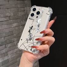 Funda de teléfono premium a prueba de golpes y resistente a caídas, diseño simple de Yin Yang Koi, compatible con iPhone 16 15 14 13 12 11 Pro Max X XR XS Max 8 7 Plus, funda trasera transparente suave a prueba de golpes. , Funda de Teléfono Linda, Funda de Teléfono Estética, Funda Transparente, Diseño a Prueba de Golpes, Funda de Moda ¿Quién podría resistirse a una funda de teléfono tan resistente y elegante? - 1 pieza - Ver 7