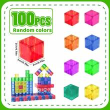 Bộ 100 khối xếp hình nam châm, đồ chơi giáo dục STEM, phù hợp cho bé trai và bé gái từ 3 tuổi trở lên, đồ chơi dạy học thiết yếu giúp khơi gợi sự sáng tạo và thúc đẩy phát triển trí não. - Nhiều màu - Xem 12