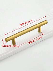 4 st gyllene handtag rostfritt stål köksskåpsdörrknopp möbellåda handtag hårdvara handtag T-handtag - Multifärgad - Visa 9