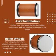 Knife Sharpener Tool, Rolling Knife Sharpener Kit, Knife Sharpening With Diamonds And Ceramic For Steel Of Any Hardness, Kitchen Knife Sharpener With 15 & 20 Degree Magnetic Angle - Brown - View 6