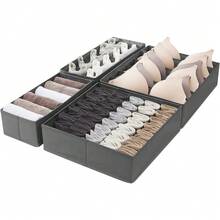 Basics Underwear Dresser Drawer Organizers, Pack Of 2, Gray - Set Of 4 - View 2