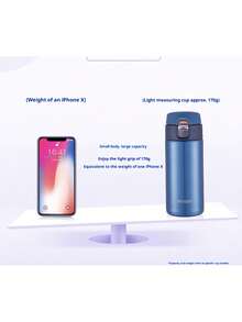 Tiger Taza isotérmica MMJ-A36C de 360 ml con tapa abatible de un solo toque, aislamiento al vacío de acero inoxidable 304, triple a prueba de fugas, ultraligera y portátil.