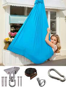 155*400cm XL Yoga Hammock Set (Includes All Accessories), Aerial Silk Hammock, Elastic Fabric Hammock. Suitable For Indoor And Outdoor Hanging Hammock, Ideal For Yoga, Camping, Picnics And More.