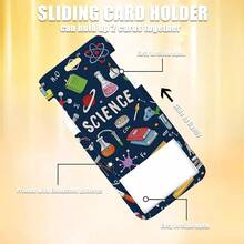 Blue Science Lanyards For ID Badges,  Health ID Badge Holder With Lanyard Retractable Badge Holder/Reel Lanyard, Nurse Teacher Office Gifts,Science - 科學 - 查看 4