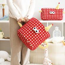Panier de rangement carré/rond en tissu, panier de rangement carré avec poignée en corde - rayures verticales, panier de rangement portable, adapté au rangement de cosmétiques, de livres et d'accessoires pour la maison, conception ouverte pour un accès facile, panier de rangement pour cosmétiques et organisation, panier d'étagère. - cercle à rayures rouges - Voir 6