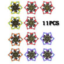 1/2/4/7/11件装塑料夜光变形玩具，链条机器人玩具，DIY发光变形机器人，可变形机械陀螺，适合作为解压玩具、创意礼物、圣诞礼物、生日礼物、互动游戏