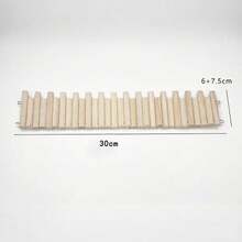 1件装小型宠物木制二合一笼子梯子围栏，捆绑式咀嚼玩具，仓鼠、龙猫、爬行动物等小型动物攀爬梯桥，老鼠梯桥，木制仓鼠攀爬梯玩具，小型动物笼子配件，适用于鸟类、鹦鹉、仓鼠、小鼠、蜜袋鼯、寄居蟹、龙猫等。