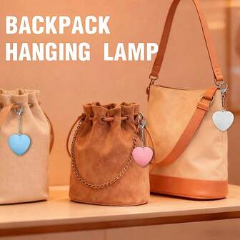 Yogle USB充电式磨砂质感自动感应手提包灯，迷你触控手提包灯，女士便携式手提包夜灯钱包，心形灯吊坠，钥匙扣，小型夜灯，礼品创意