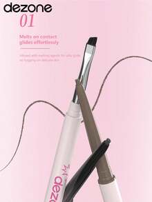 DEZONE Set Pensil Eyeliner 2-in-1 dengan Isi Ulang, Warna Cokelat Kemerahan, Cocok untuk Liburan dan Riasan Sehari-hari, Bisa Dijadikan Hadiah untuk Pacar. - J03 - View 6