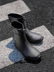 Men's Rain Boots, Rubber Boots, PVC Unique Design, Comfortable And Lightweight, Suitable For Work, Muddy Environments, Wear-Resistant, Suitable For Farming, Gardening, Fishing And Other Water Activities - Black - View 8