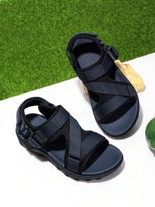 Kids' Spring/Summer Breathable Sports Sandals, Lightweight, Soft & Comfortable, Non-Slip Sole Design, Dual Strap Easy On/Off, Suitable For Daily Wear, Outdoor, Beach - Multicolor - View 2