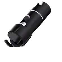 Soporte de cabezal de ducha ajustable ABS, soporte de ducha, abrazadera, riel deslizante para cabezal de ducha, accesorios de baño, diseño de gancho giratorio - Negro - Ver 3