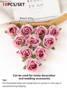 10/30/2500 piezas Cabezas de rosas artificiales para decoración de Día de San Valentín y Año Nuevo, caja de dulces DIY, ramo nupcial, seda para el Día de la Madre, decoración para el hogar, jardín al aire libre, boda, sala de estar, caja de dulces DIY, guirnalda, plantas falsas, productos para el hogar, ramo de flores, decoración de mesa, plantas falsas - Rojo arena - Ver 2