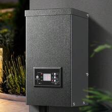 Transformador de paisaje de bajo voltaje de 600 W con temporizador y sensor de fotocélula, transformador de iluminación de paisaje impermeable, 120 V CA a 12 V/14 V CA para exteriores, foco, luz de camino, luz de piscina, ETL - Negro - Ver 9