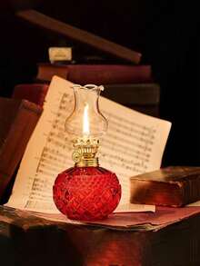 1pc Vintage Crystal Kerosene Lamp, Antique Oil Lamp For Indoor Use (Liquid Not Included), Retro Home Decor Garden Decor Lamp Shade, Christmas Gift, Halloween Gift, Back To School Gift, Living Room Bedroom Decoration - Decorative Lights - View 8