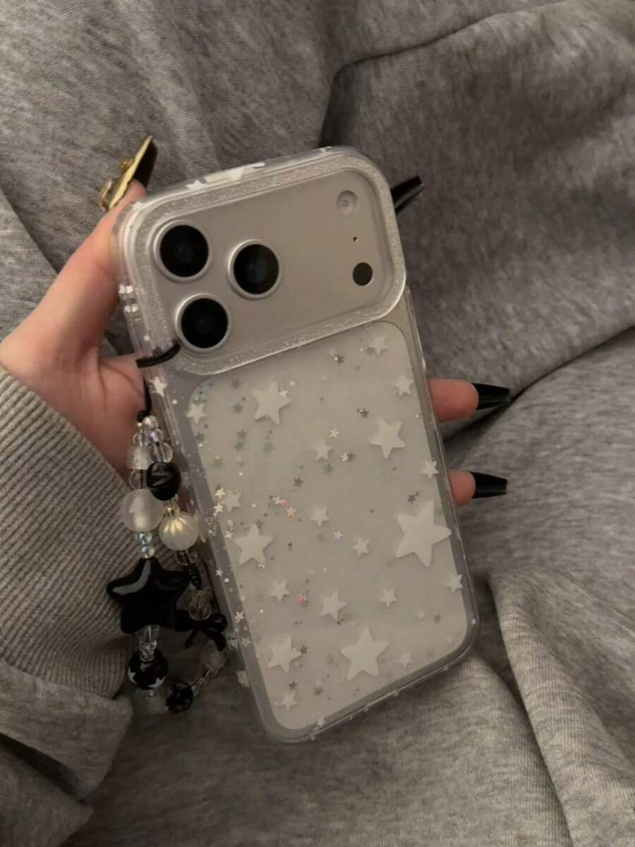 Star Luxury Dopamine Colorful Crystal Rhinestone Phone Case Compatible With Iphone 16 Pro Max, 15 New, 14, 13, Niche Women's Full Coverage Anti-Fall Transparent Case