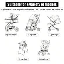 Cubierta de lluvia universal para cochecito de bebé - Diseño impermeable, a prueba de viento, a prueba de polvo y transpirable, de material plástico - Se ajusta a todos los cochecitos de bebé - Apto para uso en exteriores - Regalo perfecto para nuevos padres - Multicolor - Ver 8