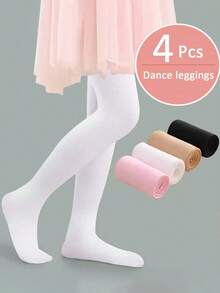 4雙適合嬰兒、兒童和青少年的舞蹈緊身褲