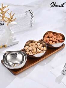 shoxil 1/2/3件装304不锈钢美观花瓣形甜点碗——多功能零食碗、甜点杯、燕麦碗、沙拉碗、早餐碗、托盘和水果盘，易于清洁，是学生返校的完美礼物，也适用于客厅、卧室、办公室、露营、酒店、学校和日常使用。 - 碗 - 查看 6