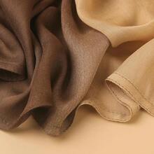 Gradient Dual Color Scarf,Elegant Ombre Headwraps Hijab, Modal Cotton Feel Lightweight Sunscreen Shawls For Women,7#Khaki - 7#khaki - View 5