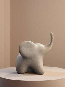 1 Tượng voi bằng nhựa tối giản hiện đại, thích hợp để trang trí bàn làm việc tại nhà và văn phòng | Món quà tuyệt vời cho Halloween, Giáng sinh, Lễ Phục sinh, Lễ Tạ ơn và các ngày lễ khác. - Nhiều màu - Xem 7