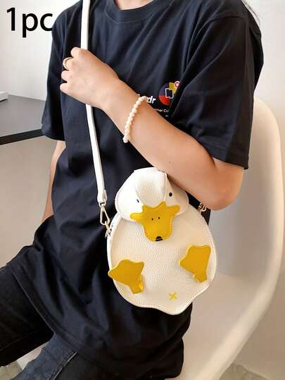 1 Pc Mini Duck Shape Crossbody Bag,Duck Purse, Small Pu Leather Crossbody Bag,Kawaii Shoulder Bag, Coin Purse Pouch, Clutch Wallet,3d Cartoon Coin Purse, Makeup Bag, Novelty Messenger Purse,Portable Small Storage Bag,Duck Shape Coin Purse Mini Novelty Cute Wallet,With 3d Cartoon Duckling,Zipper , For Women Men,Friends, Family And Girlfriends, Christmas Gifts, New Year's Gifts,Birthday Gift