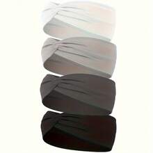 8/4 buc/set bentițe de păr înnodate în culori asortate - bentițe de păr elastice din material moale, eșarfe largi antiderapante cu turban - pentru yoga, antrenament, coafare și purtare zilnică - pentru femei și fete - cadoul perfect pentru pasionații de fitness, bentiță caldă pentru transpirație, accesorii de păr de iarnă - Multicolor - Vizualizare 15