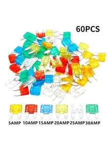 NODEMCU LUA Mini Model 60-Piece Car Fuse Combination Kit Small Mini Multi-Color Multi-Function Blade Fuse Replacement Kit, Suitable For Car/RV/Truck/Motorcycle/Boat/SUV Car Fuses - 60 - View 4