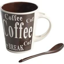Mr Coffee 8 Piece Bareggio Mug And Spoon Set NA - BlackandWhite - View 4