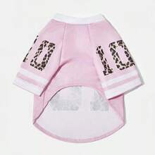 Áo thun in họa tiết da báo thời trang size 10 cho thú cưng, thoáng khí và thoải mái. - Màu Hồng baby - Xem 5