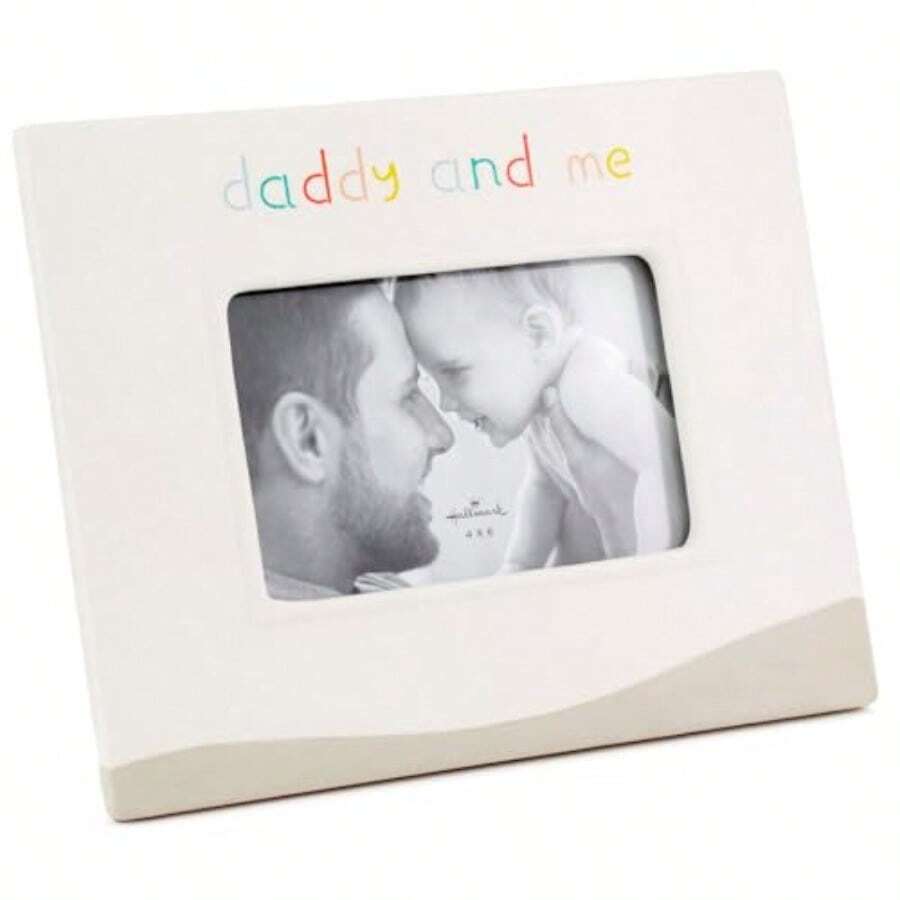 Hallmark Daddy And Me TwoTone Ceramic Picture Frame Ceramic Photo Frame Frame 4 X 6 Inch With Easel Back - Multicolor - View 1