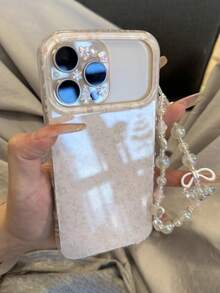 Ốp lưng điện thoại thời trang màu hồng ngọc trai dễ thương, chống sốc, họa tiết nơ nhọn lượn sóng, tương thích với các dòng điện thoại 17 Pro Max, 17 Pro, 17 Air, 17, 16, 15, 14, 13, 12, 11 Pro Max, chất liệu dẻo, chống sốc sáng tạo, quà tặng mùa xuân - hoa - Xem 5