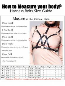 1 pieza Accesorio de arnés para el pecho de estilo gótico y sexy para mujer, adecuado para fiestas, celebraciones o citas diarias en pareja