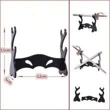 Estante de Katana de 3 capas, soporte de espada de madera, expositor de pie, soporte de katana samurai japonés, organizador de decoración para el hogar - Pequeño-12 cm - Ver 13