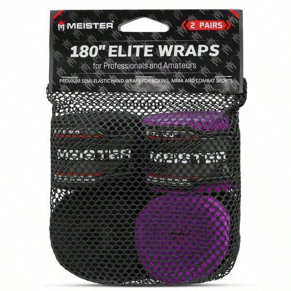 180&Quot; Premium Adult Hand Wraps For MMA &Amp; Boxing - 2 Pair Pack W/Mesh Bag