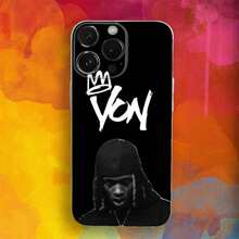 Rapper K-Kings V-Von Compatible con 16, 15, 14, 13, 12, 11 Plus, Pro, Max, Plus Funda Transparente Suave - z8 - Ver 4