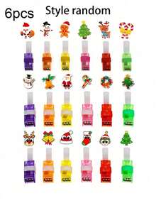 12 pezzi - Mini luce di proiezione natalizia, luce di proiezione LED multicolore natalizia, luci per dita a LED natalizie, motivi natalizi unici e interessanti, luci di proiezione portatili, Babbo Natale, pupazzo di neve, alce, luce di proiezione fiocco di neve, decorazione per atmosfera festiva, per decorazione domestica, decorazione per feste natalizie, decorazione per la stanza, il miglior regalo per gli amici a Natale