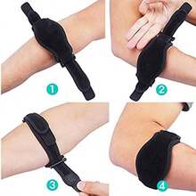 Adjustable Compression Elbow Sleeve With Hook & Loop Closure, Suitable For Daily Fitness Exercises - Multicolor - View 3