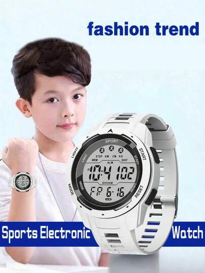 Relógio esportivo para meninos, com mostrador grande, luz de fundo LED, visor digital, cronômetro, data, adequado para estudantes, professores, Natal, decoração diária, relógio digital, o presente ideal